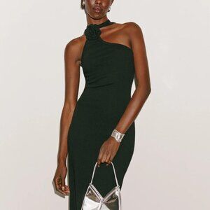 Reformation Black Midi Dress